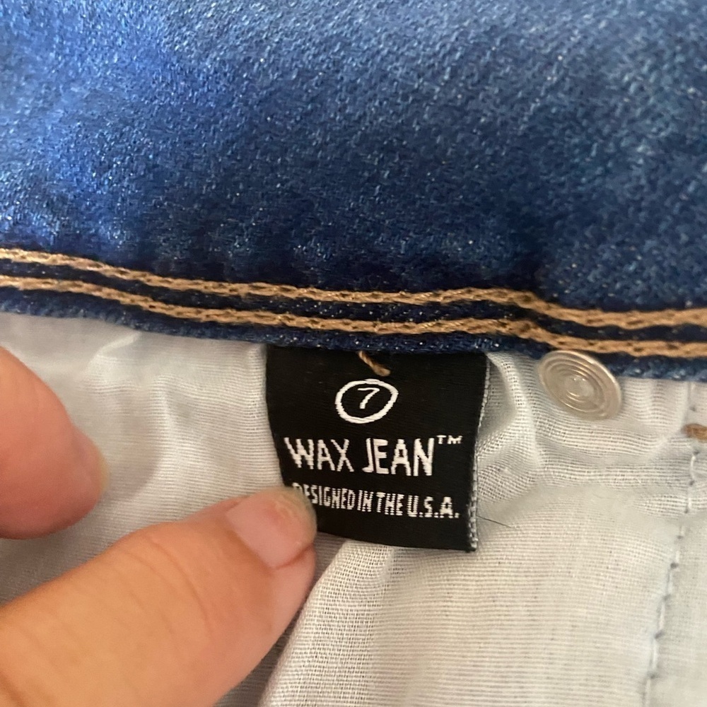 Wax Jeans size 26 Indigo Denim double button $40 - Picture 4 of 10
